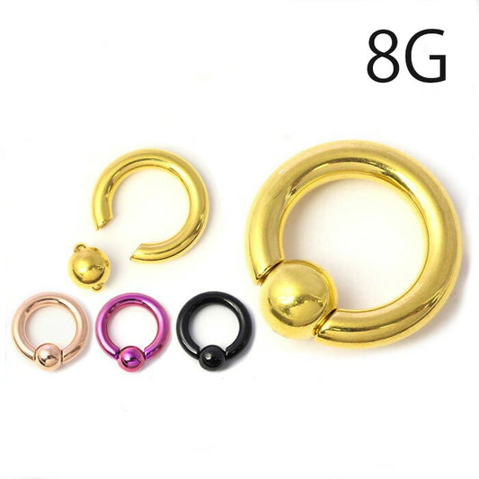 【全品送料無料】 ボディピアス 8G リングピアス キャプティブビーズリング CBR ボディピ ボディーピアス 軟骨ピアス ボディピ ピアス ラージゲージ ステンレス メンズ 大きめ 太め