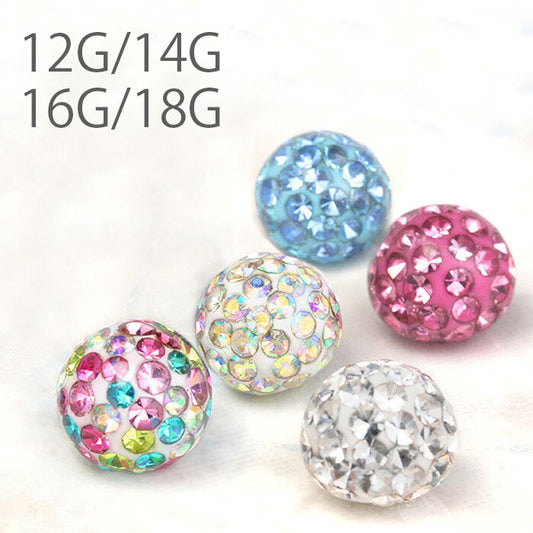 【廃盤】 ch-30 ボディピアス キャッチ 18G 16G 14G 12G 軟骨ピアス 舌ピアス へそピアス かわいい サージカルステンレス 金属アレルギー対応 パヴェ ラブレット パーツ ジュエル キラキラ ボール リッチコーティング インナーコンク キラキラ 樹脂