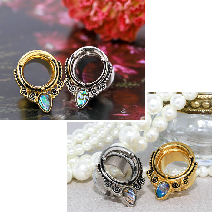 【全品送料無料】 ボディピアス 軟骨ピアス 00G トンネル ダブルフレア サージカルステンレス 金属アレルギー対応 ダブルフレアアイレット シェル 00ゲージ プラグ ホール 片耳用 ピアス