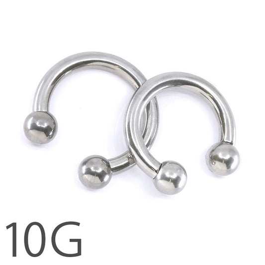【全品送料無料】 ボディピアス 10G 軟骨ピアス ラージゲージ 10ゲージ サーキュラーバーベル サージカルステンレス 耳 「BP」