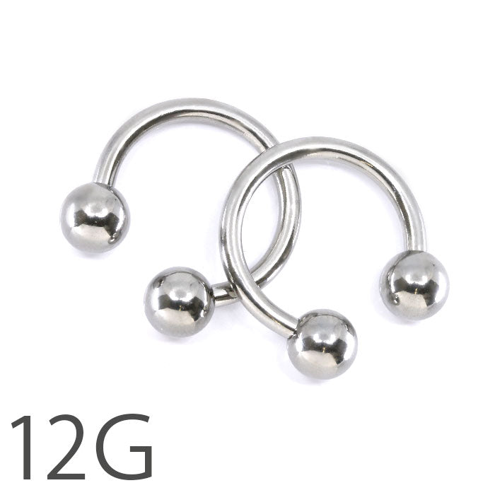 【全品送料無料】 ボディピアス 12G 軟骨ピアス ラージゲージ 10ゲージ サーキュラーバーベル サージカルステンレス 耳 「BP」