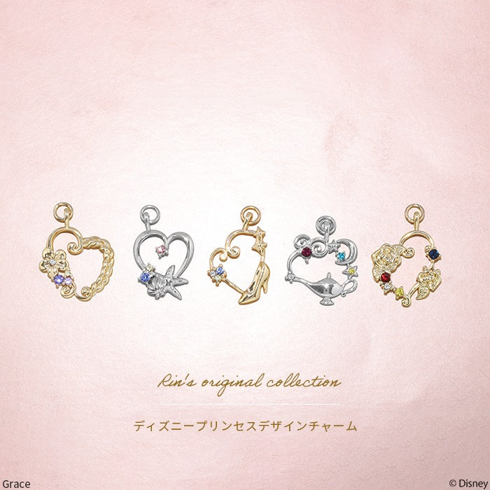 disney-002【ディズニーコレクション】 ディズニー Disney チャーム ハート ピアスチャーム プリンセスデザイン ボディピアス 14G 16G 18G 軟骨ピアス ピアスパーツ レディース かわいい シルバー ゴールド ストーン カスタム 揺れる 片耳用 【RINオリジナルプリンセスデザイン】