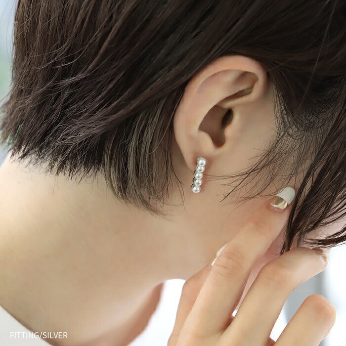 【廃盤】 fp-078 ピアス 18kコーティング 金属アレルギー 金属アレルギー対応 シルバー ゴールド ボールピアス パール ボール つけっぱなし ニッケルフリー ロジウムコーティング レディース おしゃれ かわいい シンプル 上品 きれいめ 耳たぶ セット 【両耳用・2個売り】