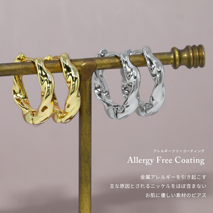 fp-081 ピアス 金属アレルギー フープ 18kコーティング つけっぱなし キャッチレス フープピアス 金属アレルギー対応 リングピアス シンプル メンズ レディース ニッケルフリー セカンドピアス シンプル シルバー ゴールド ファッションピアス 【両耳用・2個売り】