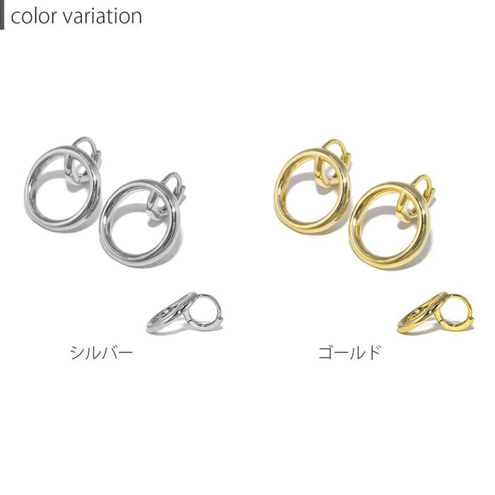 fp-089 ピアス 金属アレルギー リングピアス キャッチレス フープピアス サークル 18k 18金 18kコーティング レディース セカンドピアス シンプル ワンタッチピアス シルバー ゴールド ロジウムコーティング かわいい 耳たぶ 【両耳用・2個売り】