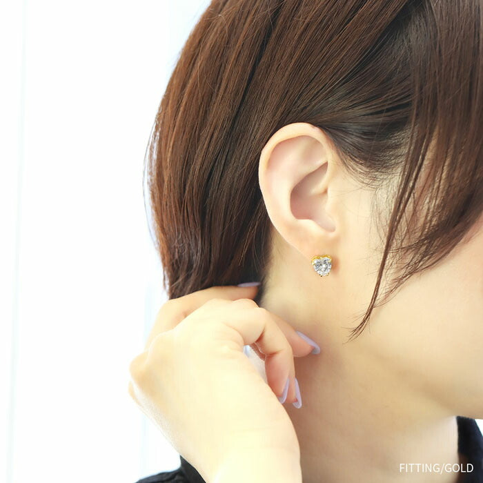 【廃盤】 fp-099 ピアス パールピアス パール ハート レディース 真珠 シルバー ゴールド ニッケルフリー ロジウムコーティング キュービックジルコニア 18kコーティング おしゃれ かわいい シンプル 上品  耳たぶ ファッションピアス 【両耳用・2個売り】