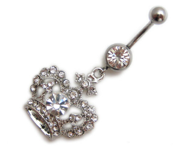 【廃盤】 へそピアス かわいい 14G へそピアス0181 ネイブル ヘソピ クラウン 王冠 ヘソピアス ヘソピ へそぴあす へそぴ ボディピピアス ボディピアス ボディーピアス ボディピ ピアス「BP」「HSP」