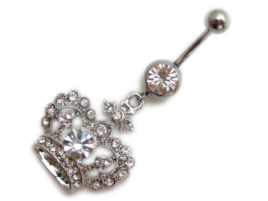 【廃盤】 へそピアス かわいい 14G へそピアス0181 ネイブル ヘソピ クラウン 王冠 ヘソピアス ヘソピ へそぴあす へそぴ ボディピピアス ボディピアス ボディーピアス ボディピ ピアス「BP」「HSP」