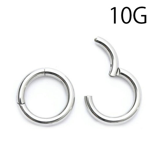 【全品送料無料】 ボディピアス 10G セグメントリング ワンタッチ サージカルステンレス シルバー シンプル ボディピアス ボディーピアス セグメント リング 軟骨ピアス 軟骨 ピアス セグメント ワンタッチ  ラージゲージ「BP」