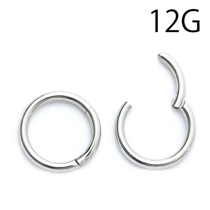 【全品送料無料】 ボディピアス 12G セグメントリング ワンタッチ サージカルステンレス シルバー シンプル ボディピアス ボディーピアス 軟骨ピアス 軟骨 ピアス 軟骨用 セグメント リング ラージゲージ「BP」