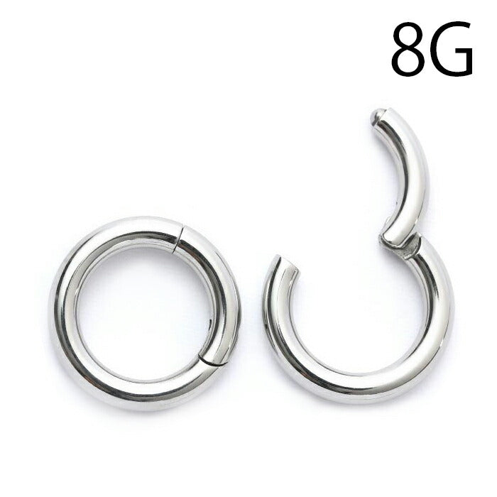 【全品送料無料】 ボディピアス リング 軟骨ピアス 8G セグメントリング ワンタッチ サージカルステンレス 金属アレルギー対応 シルバー シンプル ボディーピアス 軟骨用 セグメント リングピアス ステンレス ボディピ メンズ レディース 軟骨 ピアス