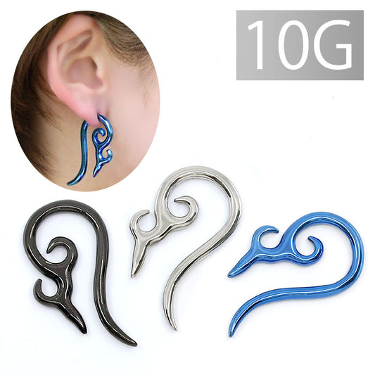 【全品送料無料】 ボディピアス 10G 軟骨ピアス ピアス サージカルステンレス 金属アレルギー対応トライバル 変形 ラージゲージ セカンドピアス  軟骨用 軟骨 ピアス ボディーピアス