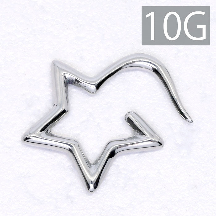 【全品送料無料】 ボディピアス 軟骨ピアス 10G サージカルステンレス 金属アレルギー対応 かわいい 変形 星 スター 変形ピアス ラージゲージ 片耳用 ユニーク スタイリッシュ セカンドピアス メンズ 軟骨用 軟骨 ピアス ボディーピアス