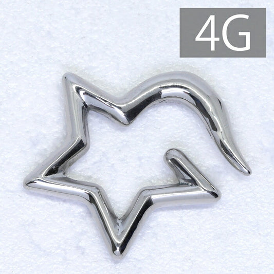 【全品送料無料】 ボディピアス 軟骨ピアス 4G サージカルステンレス 金属アレルギー対応 かわいい 変形 星 スター 変形ピアス ラージゲージ 片耳用 ユニーク スタイリッシュ セカンドピアス メンズ 軟骨用 軟骨 ピアス ボディーピアス