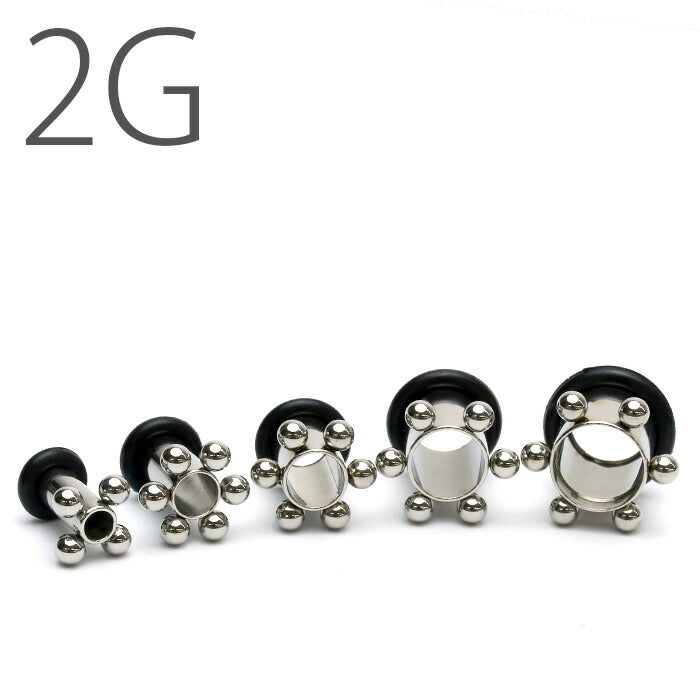 【全品送料無料】 ボディピアス 2G 軟骨ピアス ボール付シングルフレア トンネル フレア シルバー ボール ボディピ ピアス 拡張 ラージホール トンネル0010 「BP」
