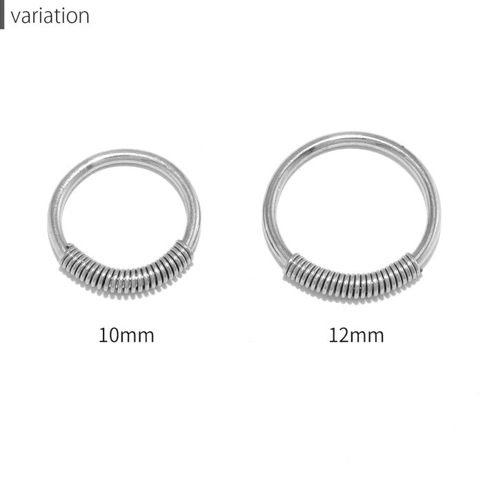 【全品送料無料】 ボディピアス リング 軟骨ピアス 16G シンプル リングピアス フープピアス フープ サージカルステンレス 金属アレルギー対応 バネ スプリング シルバー メンズ レディース メンズ 耳 軟骨 シンプル かっこいい ボディーピアス Pierce 片耳用