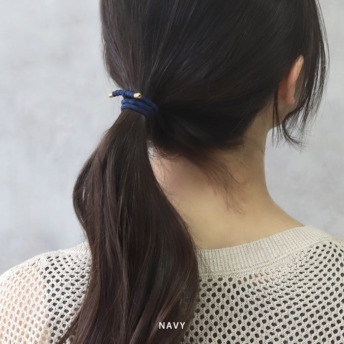 ha-003-2 ヘアゴム 大人っぽい シンプル 大人 おしゃれ ヘアアクセサリー ロープ風 カジュアル セット 上品 エレガント フェミニン ライトピンク ライトブルー パープル ベージュ カーキ ネイビー ブラック 【2個セット】