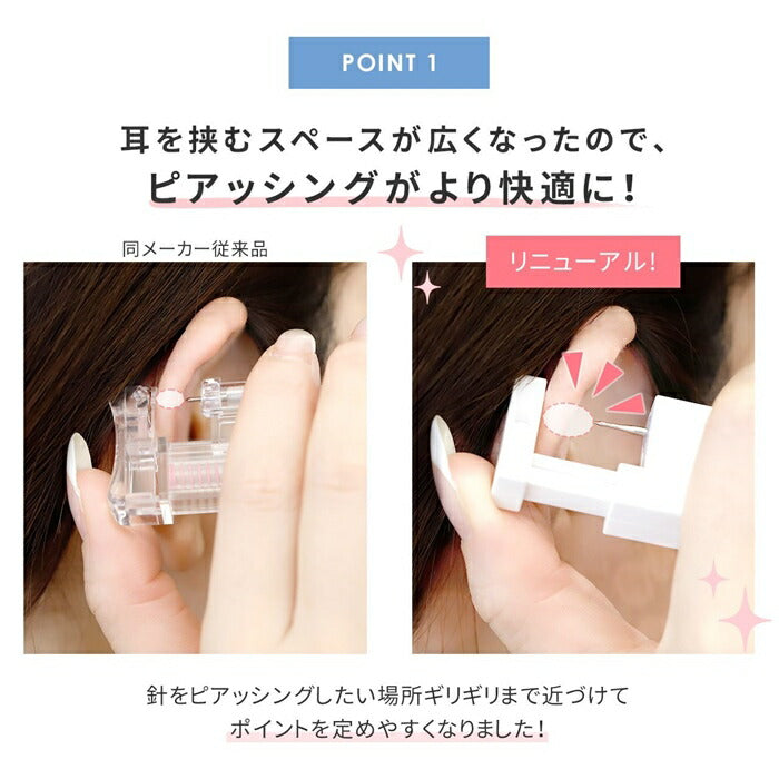 he-0005　【医療用ステンレス】 ピアッサー 片耳用 金属アレルギー対応 14G 軟骨 軟骨用ピアッサー 軟骨ピアッサー セイフティピアッサー 医療用ステンレス 軟骨ピアス ボディピアス ボディピ ピアス ファーストピアス ピアッシング 耳たぶ 穴あけ ヘリックス 減菌済 なんこつぴあす
