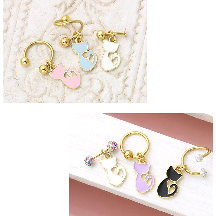 【廃盤】 チャーム0044/猫/ねこ/ネコ/ボディピアス/ボディーピアス/ボディピ「BP」「CHA」