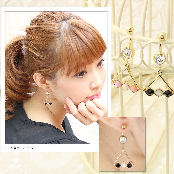 【廃盤】 へそピアス かわいい 14G 18G へそピアス0417 スリーストーン ボディピアス ボディーピアス ボディピ サージカルステンレス バナナバーベル「BP」「HSP」