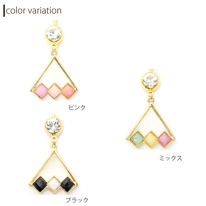 【廃盤】 へそピアス かわいい 14G 18G へそピアス0417 スリーストーン ボディピアス ボディーピアス ボディピ サージカルステンレス バナナバーベル「BP」「HSP」