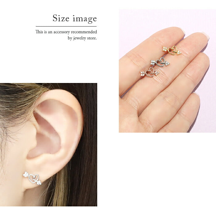 ★【全品送料無料】 軟骨ピアス 16G ボディピアス かわいい キャッチ チャーム サージカルステンレス 金属アレルギー対応 ハート 矢 アロー メンズ ストレートバーベル 軟骨 ピアス ボディーピアス