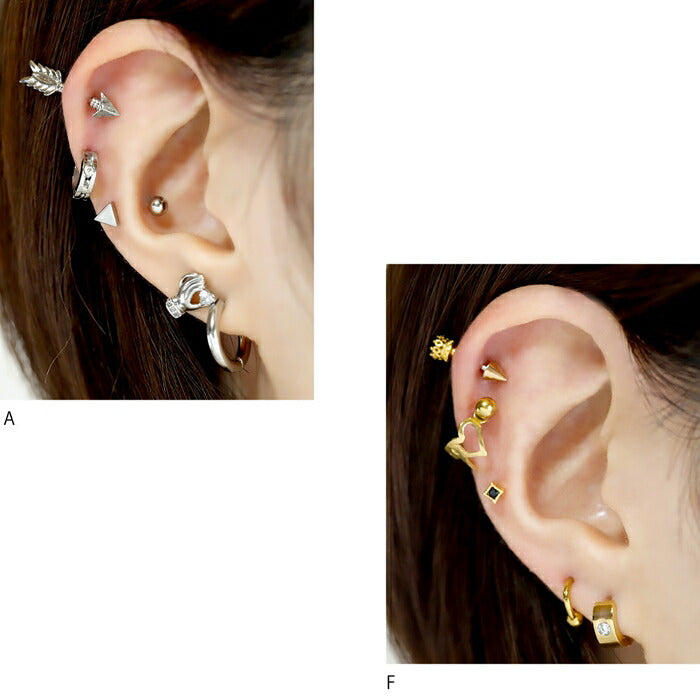 j612-014【全品送料無料】 ボディピアス 軟骨ピアス リング リングピアス フープピアス シンプル 軟骨ピアス ジュエル キラキラ おしゃれ レディース メンズ ボディピアス 金属アレルギー対応 ステンレスピアス サージカルステンレス 耳 スタイリッシュ 軟骨 ピアス ボディーピアス