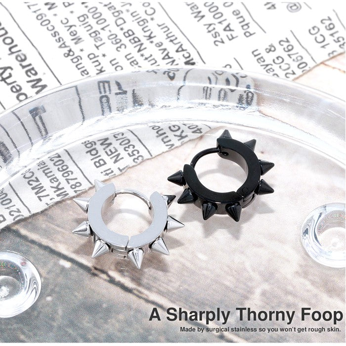 【全品送料無料】 ステンレスピアス ボディピアス 軟骨ピアス スパイク とげ トゲ ヘリックス サージカルステンレス 金属アレルギー対応 つけっぱなし シルバー ブラック メンズ ファーストピアス セカンドピアス メンズピアス メンズ スタイリッシュ 片耳用