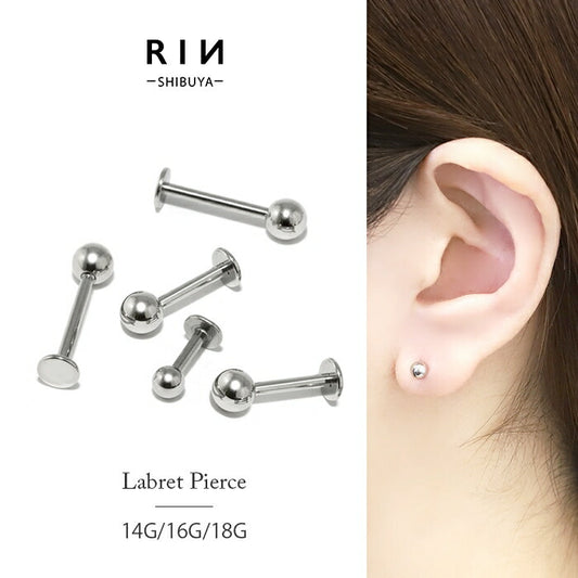 ★lab-14g-sv ボディピアス キャッチ 18G 16G 14G チャーム ラブレット 軟骨ピアス トラガス ピアス つけっぱなし ヘリックス サージカルステンレス 金属アレルギー対応 ファーストピアス メンズ ラブレットスタッド  定番 片耳用