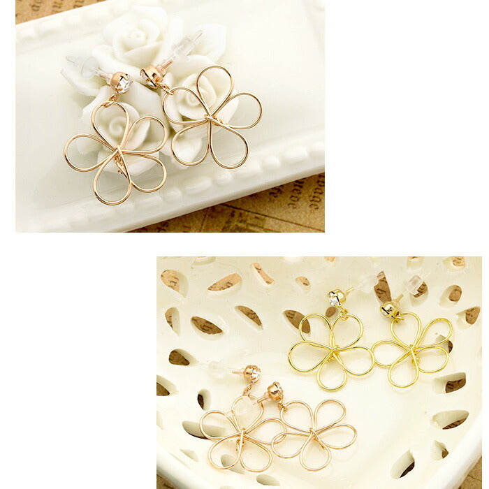 【廃盤】 ファッションピアス0058/花/フラワー/樹脂/樹脂ピアス「Fピアス」