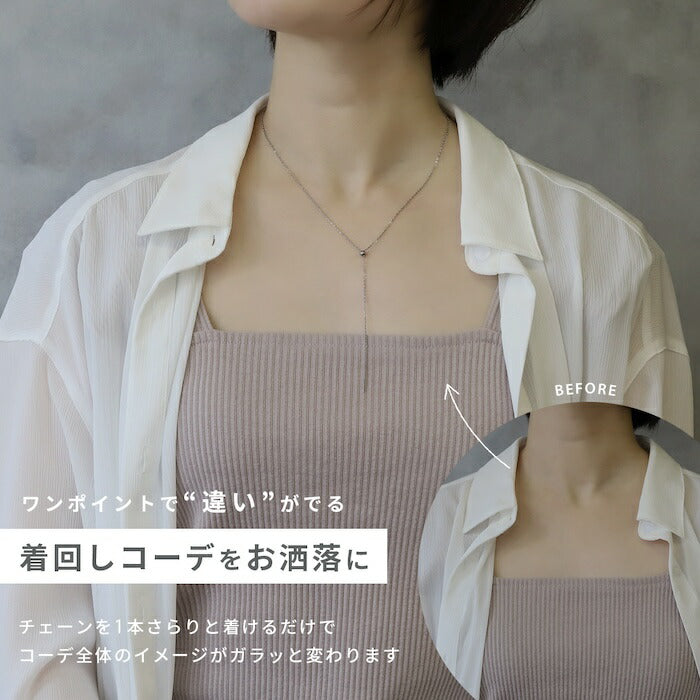nec-102 ネックレス レディース チェーン チェーンネックレス 金属アレルギー対応 金属アレルギー 細い シンプル ラリエットネックレス 50cm サージカルステンレス ステンレス シルバー ゴールド ピンクゴールド かわいい おしゃれ メンズ 凛