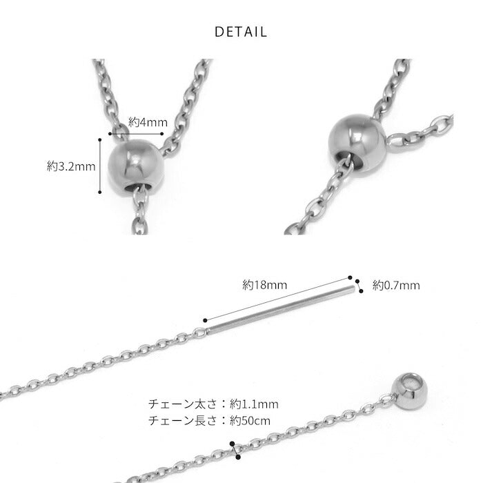 nec-102 ネックレス レディース チェーン チェーンネックレス 金属アレルギー対応 金属アレルギー 細い シンプル ラリエットネックレス 50cm サージカルステンレス ステンレス シルバー ゴールド ピンクゴールド かわいい おしゃれ メンズ 凛