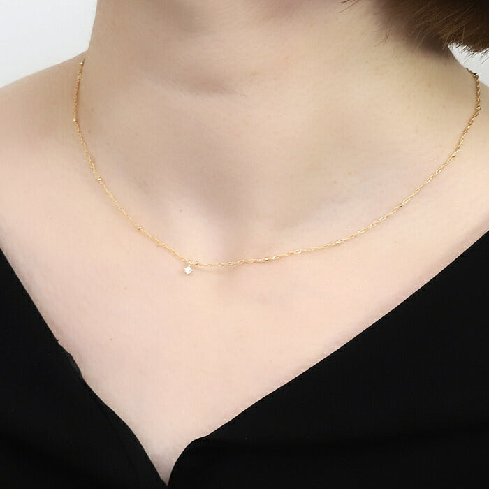 nec-15 ネックレス レディース チェーン シルバー ゴールド 金属アレルギー対応 ニッケルフリー ペンダント シンプル 18k 18金 k18 喜平 キヘイ 一粒 ジュエル キュービックジルコニア アジャスター カニカン 18kコーティング かわいい おしゃれ 細 上品 凛