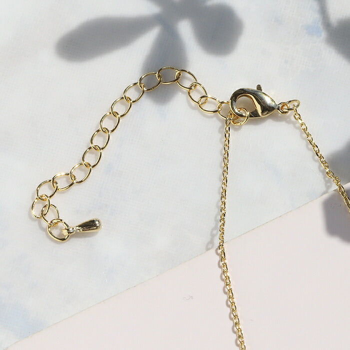 nec-19 ネックレス ペンダント チェーン レディース シルバー ゴールド 金属アレルギー対応 シンプル 18k 18金 k18 ホースシュー 馬蹄 あずきチェーン 小豆 アクセサリー ジュエリー 18kコーティング キュービックジルコニア かわいい おしゃれ 大人 上品 凛