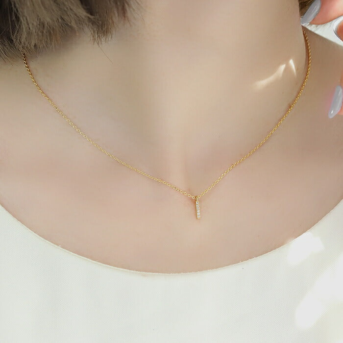 nec-20 ネックレス ペンダント マグネット チェーン レディース シルバー ゴールド 金属アレルギー対応 シンプル 18k 18金 k18 マグネットクラスプ あずきチェーン 小豆 アクセサリー ジュエリー 18kコーティング キュービックジルコニア かわいい 大人 上品 凛