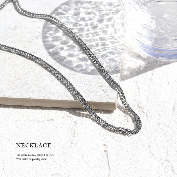 【廃盤】 nec-25 ネックレス 金属アレルギー サージカルステンレス チェーン ステンレス レディース メンズ シルバー シンプル つけっぱなし 喜平チェーン キヘイ アクセサリー 金アレ かっこいい かわいい おしゃれ 大人 上品 凛