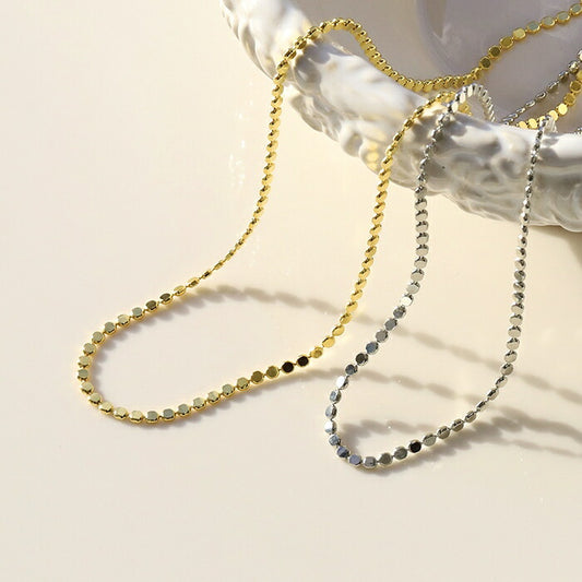 ▲ nec-2 ネックレス 金属アレルギー対応 チェーン レディース メンズ シルバー ゴールド チェーンのみ シンプル 18k 18金 k18 ボールチェーン アジャスター カニカン アクセサリー ジュエリー  ロジウムコーティング 18kコーティング かわいい おしゃれ 上品 華奢