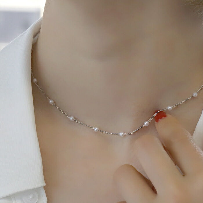 nec-36 ネックレス パールネックレス パール レディース 16k 16kコーティング チェーン チェーンネックレス シンプル アクセサリー ロジウムコーティング カジュアル シルバー ゴールド 結婚式 かわいい おしゃれ 大人 上品 フォーマル 冠婚葬祭 オケージョン 凛