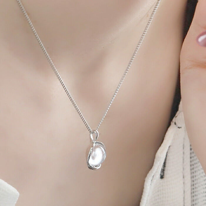 nec-40 ネックレス レディース チェーン チェーンネックレス リング シンプル 16k 16kコーティング アクセサリー ロジウムコーティング カジュアル シルバー ゴールド アクリル 流行り かわいい おしゃれ 大人 上品 フォーマル 冠婚葬祭 オケージョン 凛