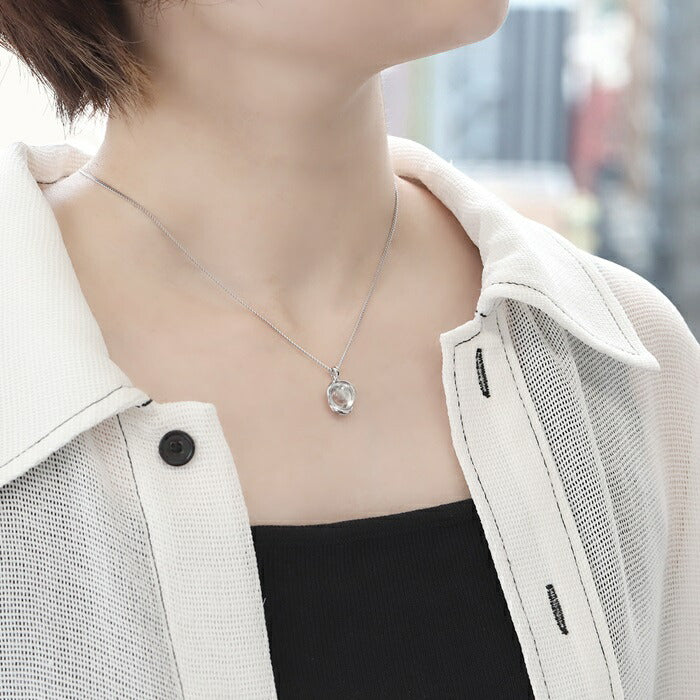 nec-40 ネックレス レディース チェーン チェーンネックレス リング シンプル 16k 16kコーティング アクセサリー ロジウムコーティング カジュアル シルバー ゴールド アクリル 流行り かわいい おしゃれ 大人 上品 フォーマル 冠婚葬祭 オケージョン 凛