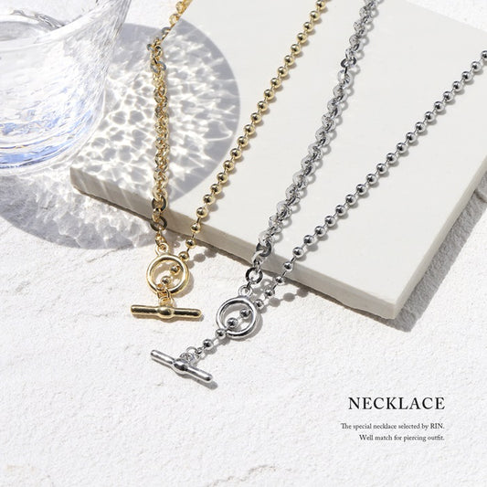 nec-49 ネックレス ロング ラリエットネックレス チェーン レディース メンズ シルバー ゴールド シンプル 16k k16 16kコーティング リング ボール ラリエット アクセサリー ジュエリー ロジウムコーティング かわいい おしゃれ 結婚式 大人 上品 フォーマル 凛