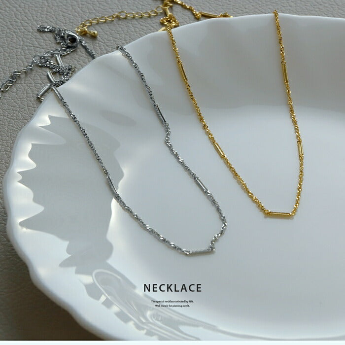 nec-74 ネックレス レディース チェーン チェーンネックレス 45cm 18k 18金 チェーンのみ チェーンだけ シンプル ロジウムコーティング カジュアル シンプル シルバー ゴールド かわいい おしゃれ 大人 フォーマル アジャスター付き 真鍮 結婚式 凛