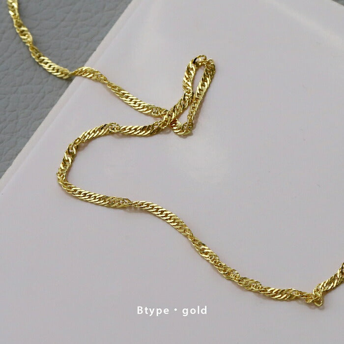 nec-78 ネックレス レディース チェーン チェーンネックレス 39cm フィガロ 短め ショート 18k 18金 シンプル ロジウムコーティング カジュアル シンプル シルバー ゴールド かわいい 長さ 大人 フォーマル アジャスター付き 凛