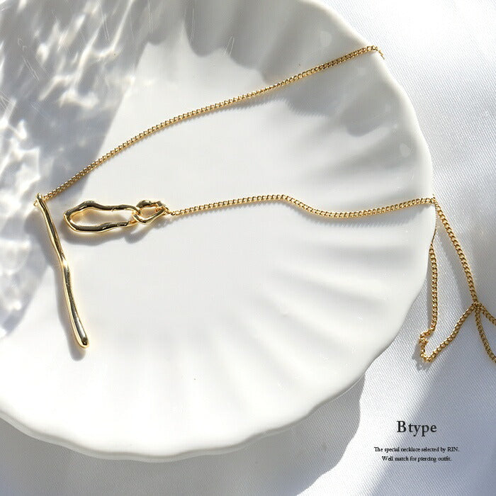 ▲　nec-7　ネックレス ロング 金属アレルギー対応 ラリエットチェーン レディース メンズ シルバー ゴールド シンプル 18k 18金 k18 ティアドロップ しずく キラキラ キヘイチェーン アクセサリー ジュエリー 18kコーティング かわいい おしゃれ 華奢 結婚式