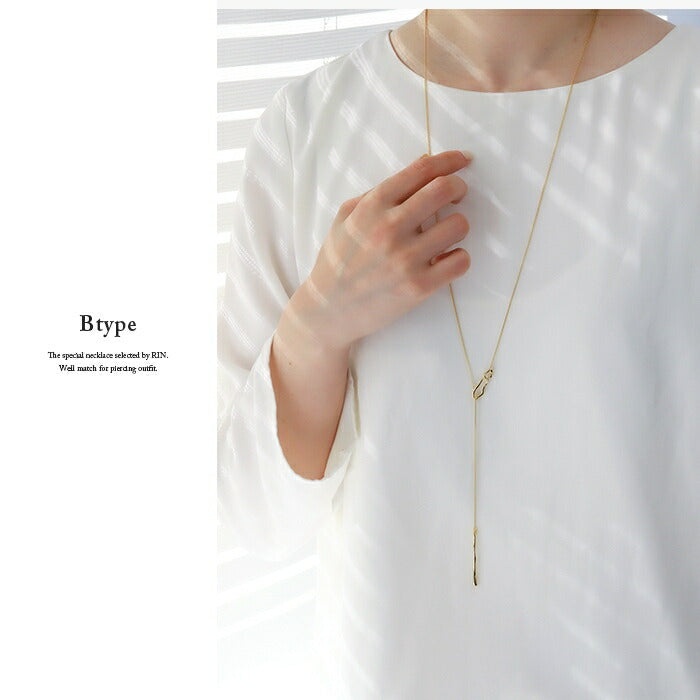 ▲　nec-7　ネックレス ロング 金属アレルギー対応 ラリエットチェーン レディース メンズ シルバー ゴールド シンプル 18k 18金 k18 ティアドロップ しずく キラキラ キヘイチェーン アクセサリー ジュエリー 18kコーティング かわいい おしゃれ 華奢 結婚式
