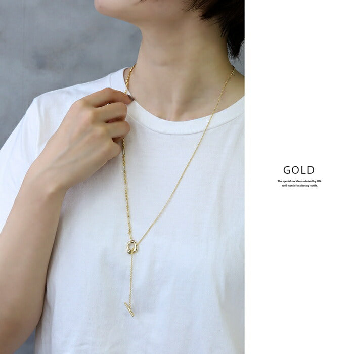 nec-92 ネックレス レディース チェーン チェーンネックレス シンプル マンテルネックレス ロングネックレス ロング 72.5cm 18k ロジウムコーティング カジュアル シンプル シルバー ゴールド かわいい おしゃれ 大人 上品 フォーマル トグル 凛
