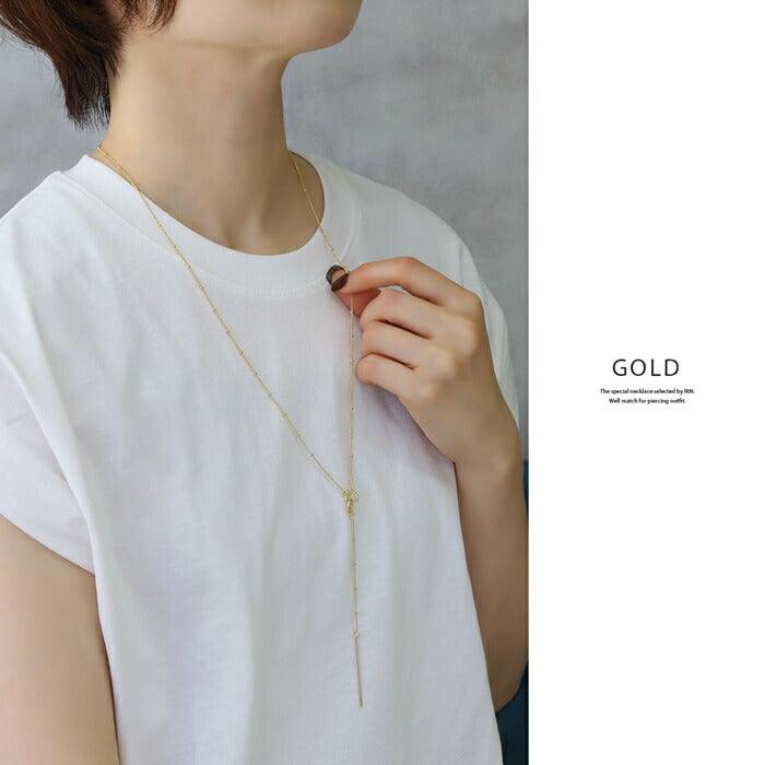 nec-93 ネックレス レディース チェーン チェーンネックレス シンプル ラリエットネックレス ロングネックレス ロング 75cm 18k ロジウムコーティング カジュアル シルバー ゴールド かわいい おしゃれ 大人 上品 フォーマル メンズ 凛