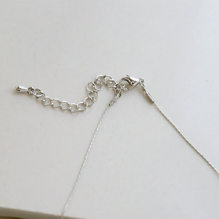 nec-94 ネックレス レディース チェーン チェーンネックレス シンプル 18k あずきチェーン 40cm ロジウムコーティング カジュアル シンプル 雫 ドロップ シルバー ゴールド かわいい おしゃれ 大人 上品 フォーマル キュービックジルコニア 凛