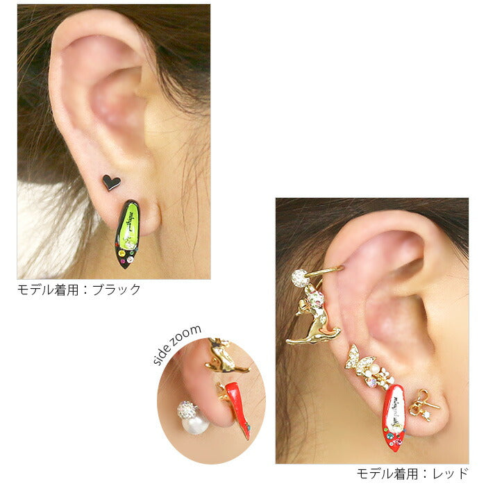【廃盤】 【全品送料無料】 ボディピアス キャッチ 14G 12G 軟骨ピアス かわいい カスタマイズ パーツ 靴 ハイヒール パンプス ジュエル 日本製 メイドインジャパン 白 ピンク 赤 黒 ポップ 軟骨用 ラブレット ピアスパーツ ネジ式 軟骨 ピアス ボディーピアス