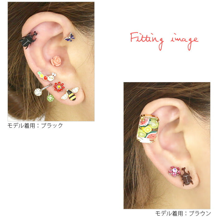 【廃盤】 キャッチ ボディピアス 12G ボディピアス 14G カブトムシ 虫 昆虫 アニマル カスタマイズ 軟骨ピアス「BP」「CUS」「ORI」|ボディーピアス ボディピ 14ゲージ 軟骨用 ピアスキャッチ 12ゲージ パーツ ピアスパーツ ネジ式 ねじ式 ラブレット バーベル ストレートバーベル